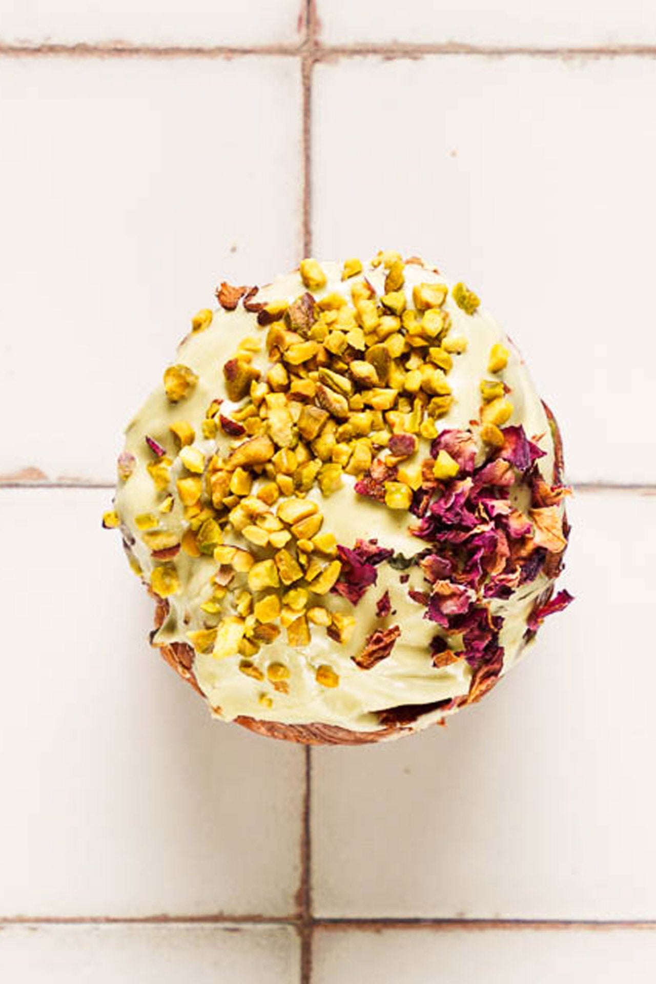 Pistachio & Rose Cruffin